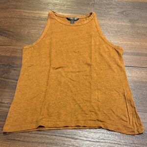 Banana Republic Rust Sleeveless Tank Top in 100% Linen